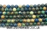 CAZ17 15.5 inches 8mm round azurite gemstone beads
