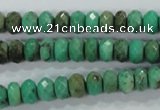 CAA103 15.5 inches 5*8mm faceted rondelle grass agate gemstone beads