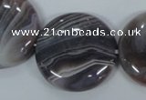 CAA108 15.5 inches 35mm coin botswana agate gemstone beads