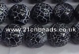 CAA1213 15.5 inches 12mm round frosted agate beads wholesale