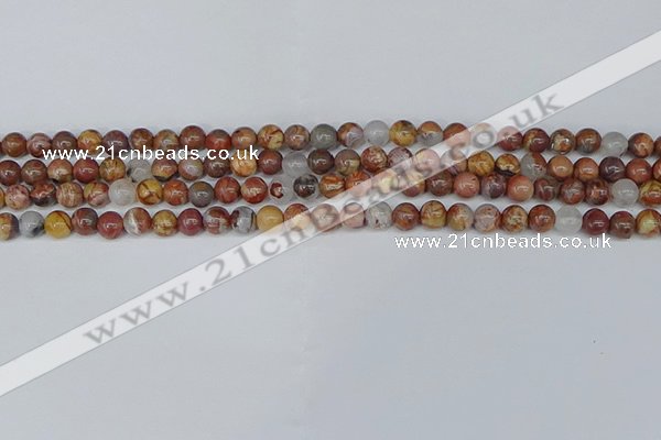 CAA1220 15.5 inches 4mm round gold mountain agate beads