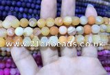 CAA1404 15.5 inches 8mm round matte druzy agate beads