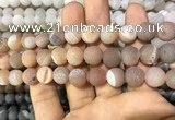CAA1433 15.5 inches 12mm round matte druzy agate beads