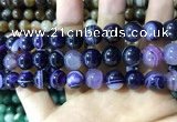 CAA1558 15.5 inches 12mm round banded agate beads wholesale
