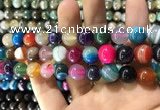 CAA1606 15.5 inches 12mm round banded agate beads wholesale
