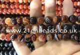 CAA1624 15.5 inches 12mm round banded agate beads wholesale