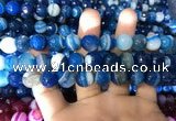 CAA1668 15.5 inches 12mm faceted round banded agate beads
