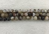 CAA1813 15.5 inches 10mm round banded agate gemstone beads