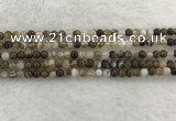 CAA1820 15.5 inches 4mm round banded agate gemstone beads