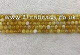 CAA1850 15.5 inches 4mm round banded agate gemstone beads