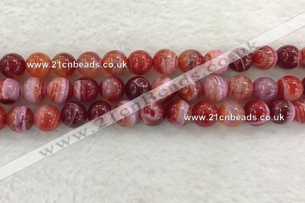 CAA1924 15.5 inches 12mm round banded agate gemstone beads