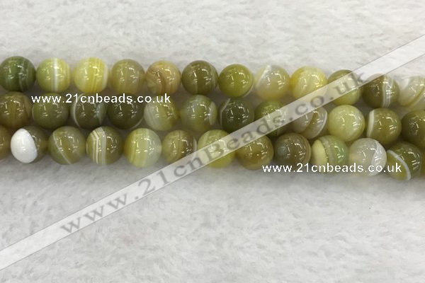 CAA1955 15.5 inches 14mm round banded agate gemstone beads