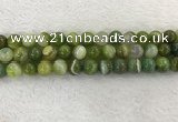 CAA1974 15.5 inches 12mm round banded agate gemstone beads