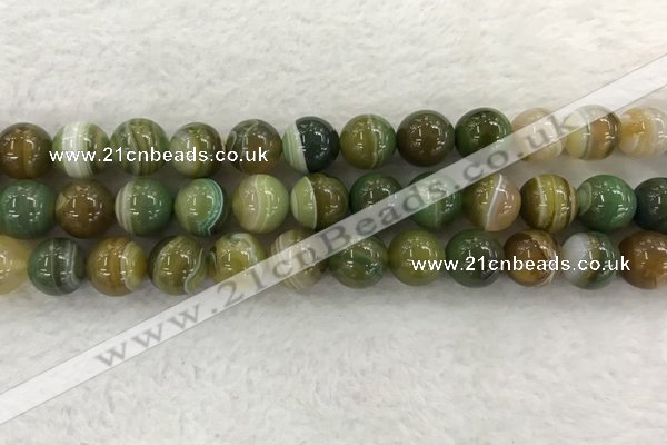 CAA1975 15.5 inches 14mm round banded agate gemstone beads