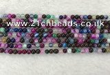 CAA2030 15.5 inches 4mm round banded agate gemstone beads