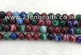 CAA2044 15.5 inches 12mm round banded agate gemstone beads