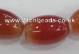 CAA223 15.5 inches 18*28mm rice red agate gemstone beads