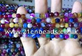CAA2293 15.5 inches 6mm faceted round banded agate beads