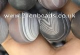 CAA2396 15.5 inches 14mm round matte Botswana agate beads wholesale