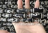 CAA2719 15.5 inches 14*38mm - 16*43mm rice tibetan agate dzi beads