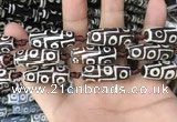 CAA2728 15.5 inches 10*28mm - 11*30mm rice tibetan agate dzi beads
