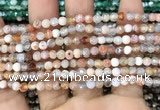 CAA2811 15 inches 4mm faceted round fire crackle agate beads wholesale