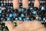 CAA3088 15 inches 10mm faceted round fire crackle agate beads wholesale