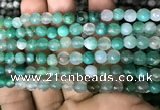 CAA3309 15 inches 6mm faceted round agate beads wholesale