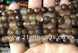 CAA3349 15 inches 8mm faceted round agate beads wholesale