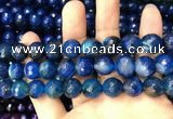 CAA3407 15 inches 12mm faceted round agate beads wholesale