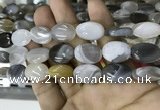 CAA3565 15.5 inches 13*18mm oval grey Botswana agate beads