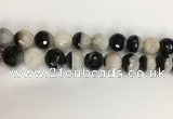 CAA3777 15.5 inches 14mm faceted round agate druzy geode beads