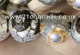 CAA3906 15 inches 10mm round tibetan agate beads wholesale