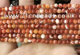 CAA4025 15.5 inches 4mm round line agate beads wholesale
