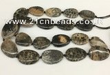 CAA4055 25*35mm - 30*40mm freeform chrysanthemum agate beads
