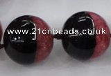 CAA414 15.5 inches 24mm round agate druzy geode gemstone beads