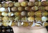 CAA4160 15.5 inches 12*16mm rice line agate beads wholesale