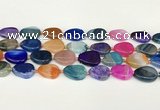 CAA4421 15.5 inches 15*20mm flat round agate druzy geode beads