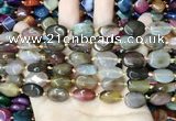CAA4464 15.5 inches 12*16mm oval dragon veins agate beads