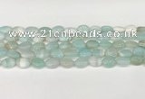 CAA4649 15.5 inches 10*14mm oval banded agate beads wholesale