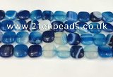 CAA4746 15.5 inches 14*14mm square banded agate beads wholesale