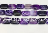 CAA4822 15.5 inches 18*25mm rectangle banded agate beads wholesale