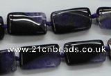 CAA483 15.5 inches 12*20mm rectangle agate druzy geode beads