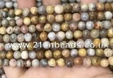 CAA4934 15.5 inches 6mm round yellow crazy lace agate beads wholesale