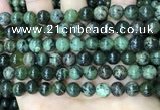CAA4966 15.5 inches 8mm round green dendritic agate beads