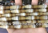 CAA5113 15.5 inches 8*30mm rice striped agate beads wholesale