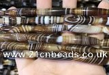 CAA5117 15.5 inches 8*33mm rice striped agate beads wholesale