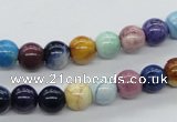 CAA52 15.5 inches 8mm round dyed white agate gemstone beads