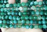 CAA5235 15.5 inches 8mm faceted round banded agate beads