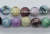 CAA53 15.5 inches 10mm round dyed white agate gemstone beads